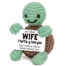 4thfarmes 4thfarmes-t16 Mini Funny Turtle Wife Valentines Day Gifts From Small Green And Brown
