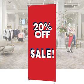4u Media&displays 4umedia001 Premium X Banner Stand Display 24 Inch X72 4 Units With Carrying Bag Only