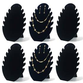 7th Velvet 782899976689 Jewelry Display Stand Necklace Easel And Eari