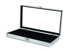 888 Display Usa Inc 709260064165 - Silver Aluminum Jewelry Case With Glass Top And Lock