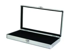 888 Display Usa Inc 709260064165 - Silver Aluminum Jewelry Case With Glass Top And Lock