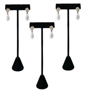 E2v-3-a 888 Display Usa Inc - 3 Black Velvet Earring T Stand Showcase Displays 5.75 Inch