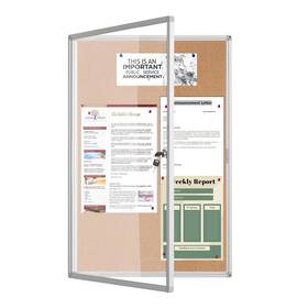 A Airllen Lk6090cork Lockable Display Case 24x36 - Enclosed Cork Bulletin Board With Locking Door