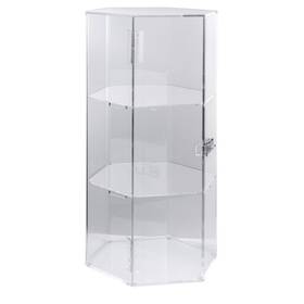 Aarco Display Products 1479 Clear Acrylic Hexagon Countertop Showcase