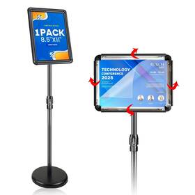 Aceshow Hy8511 Adjustable Sign Holder Stand For Display Pedestal Floor Poster Ho