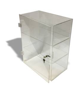 Acrylic Mega Store 763437203665 3 Tier - Large Lockable Display Cabinet Case/bakery Cabinet