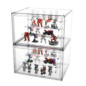 Adoture Jjmx00004tr Display Case For Figurines Acrylic Clear Box Collectibles Adjustable La