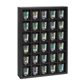 30shotdisplay-1p Agjidso Shot Glass Display Case 30 Slots Holder Wall Mounted Solid Wood Shadow Box