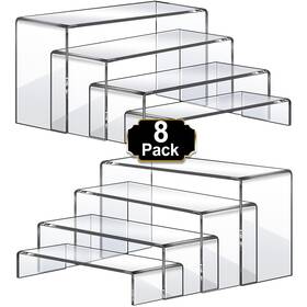 Aheroi Risers-8 Large Acrylic Risers 8 Pcs 2 Set 7 Inch L 9
