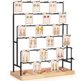 Ajingshang 6t-burlywood Earring Display Stands For Selling 36 Hooks Jewelry Vendors Ear