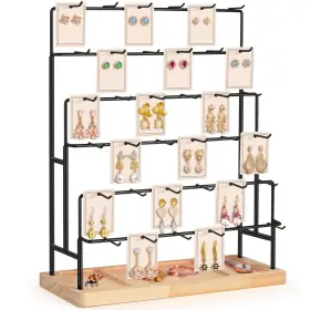 6t-burlywood Ajingshang Earring Display Stands For Selling 36 Hooks Jewelry Vendors Ear