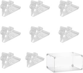 Akbfox 744110056013 Acrylic Display Case Triangle Connector Assemble Clear Box Corner Joint