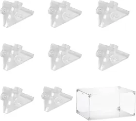 Akbfox 744110056013 Acrylic Display Case Triangle Connector Assemble Clear Box Corner Joint