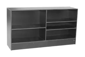 Cw6bk American Dress Forms Black Wood 70 Inch Cash Wrap Storage Counter With Adjustable Height Shelving