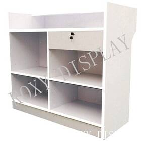 American Dress Forms Ltc4wx White Wood 48 Inch Wide Check Out Register Pos Counter