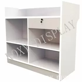 Ltc4wx American Dress Forms White Wood 48 Inch Wide Check Out Register Pos Counter
