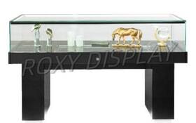 American Dress Forms Sc-np1-1500 Black Jewelry Sit-down Display Case Table With Led Lights And Locking Storage 59 Inch W