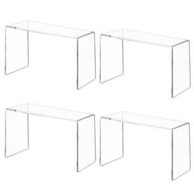 Aminigram Hd-75 4 Pack Acrylic Risers Display Stands For Collectibles Clear