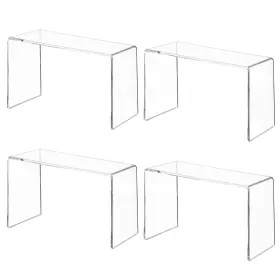 Hd-75 Aminigram 4 Pack Acrylic Risers Display Stands For Collectibles Clear