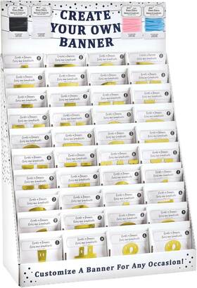 Amscan 120815 Create Your Own Banner White Display Stand 41.37 Inch X 31.56 12 1 Count