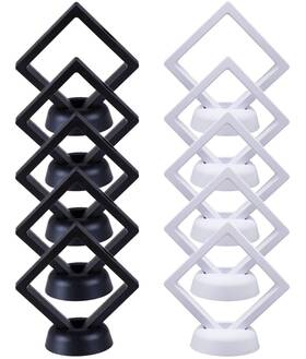 Anekoul 619461739673 10 Pcs Suspended Floating Display Case 2.75 In 3d Co Inch