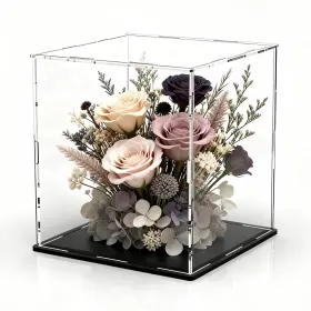 An09 Anmaynice Acrylic Display Case 13x13x13 Inch Clear Collectible Box With Matte