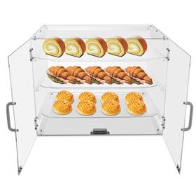 Aremolo Vgdv000535 Pastry Display Cabinet 3-tier Clear Acrylic Case Countertop Commercia