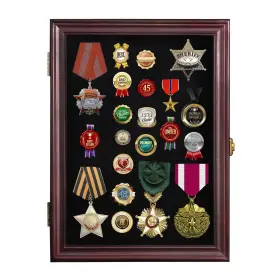 Sha-01-m Artawein 11 Inch X15 Pin Display Case Shadow Box-wood Frame-mahogany Cas