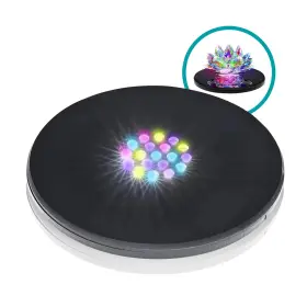 A-19-c Asente 19 Led Color Changing Stand Circular Illuminated Display Pedestal For 3d Cry