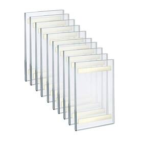 Azar Displays 122024 Display Acrylic Clear Wall U Frame Plaque Holder With Adhesive Tape Durable