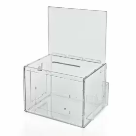 206389 Azar Displays Clear Extra Large Lottery Box With Pocket Lock And Keys 206389 Azar Displays Clear Extra Large Lottery Box With Pocket Lock And Keys