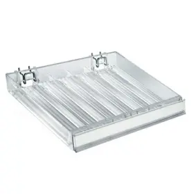 225506 Azar Displays Six Compartment Nail Polish Tray With Flip Front Pk2