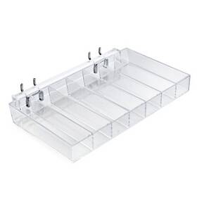 Azar Displays 225567 Seven Compartment Tray For Pegboard / Slatwall Counter