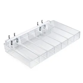 225567 Azar Displays Seven Compartment Tray For Pegboard / Slatwall Counter