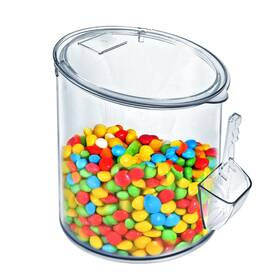 Azar Displays 400421 Clear Acrylic Candy Bin With Scooper 2.5 Gallon 9