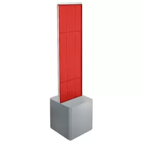 700729-red Azar Displays Display Stand 46 Inch X13.5 2-sided Pegboard Durable Non-revolving Studio Base