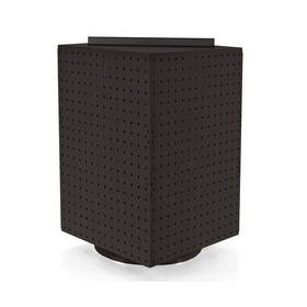 Azar Displays 701414-blk Rotating Stand Peg Display Carousel Four Sided Rac