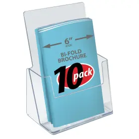 252015 Azar Displays 850063332880 Clear Acrylic 6 Inch X 9 Countertop Bifold Brochur