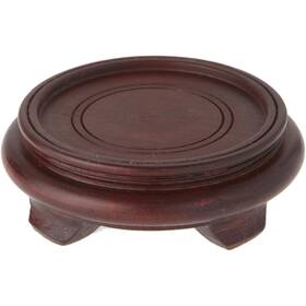 Bards 783751002669 Dark Wood Decorative Base 1.625 Inch H X 4.25 W D 3 Display Diameter