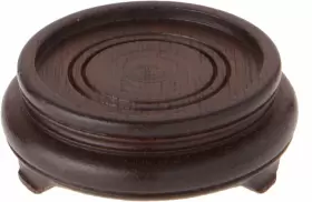 Bb66-0002a-2 Bards Dark Wood Decorative Base 1.125 Inch H X 2.875 W D Brown