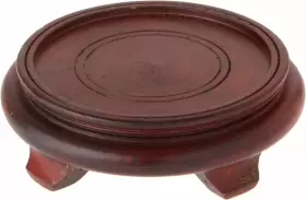 Bb66-0004 Bards Dark Wood Decorative Base 1.625 Inch H X 5.125 W D Brown