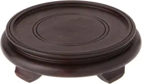 Bb66-0005b Bards Dark Wood Decorative Base 1.875 Inch H X 6.75 W D Brown