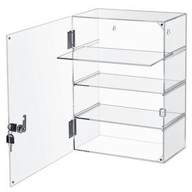 Barydat Sij-barydat-2465 Acrylic Display Case With Lock Key Countertop Clear Show