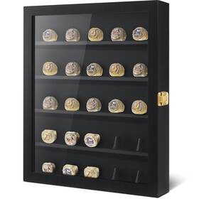 Beeveer Gre-beeveer-466 25 Pcs Championship Ring Display Case Baseball Holder Locka