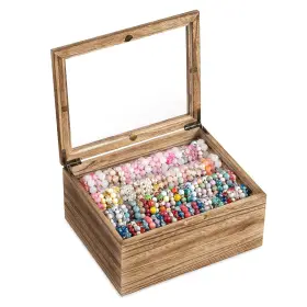 Jt036301 Bellaownia Bracelet Display Box With Clear Lid And Rods Bangle Organizer Storage Case