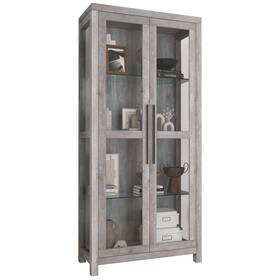 Belleze 014-hg-43506-gyw Glass Display Cabinet Tall Curio With Tempered Doors F