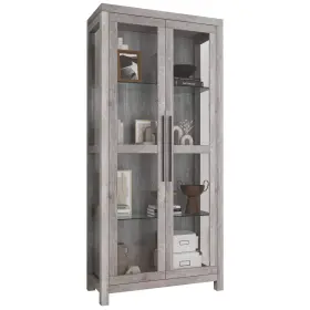 014-hg-43506-gyw Belleze Glass Display Cabinet Tall Curio With Tempered Doors F 014-hg-43506-gyw Belleze Glass Display Cabinet Tall Curio With Tempered Doors F