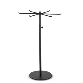 Rbsp001-1 Bjewego Rotating Keychain Display Stand - Height-adjustable Black Metal Jewelry Organ