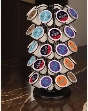 Blacksmith Family 168040x 40x K Cup Holder Coffee Pod Carousel Organizer Stand 360 Rotating Black