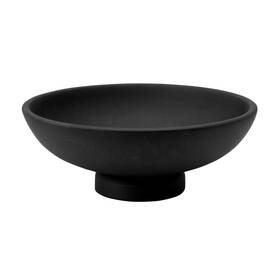 Bloomingville Ah1721 Mango Wood Footed Bowl Black 12.0 Inch L X W 4.5 H